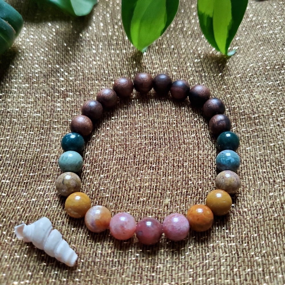 Ocean Jasper Gemstone Diffuser Bracelet